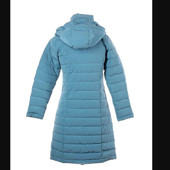 Garnet Hill — Long Down Puffer Coat (Slate Blue) - Picture 2 of 3